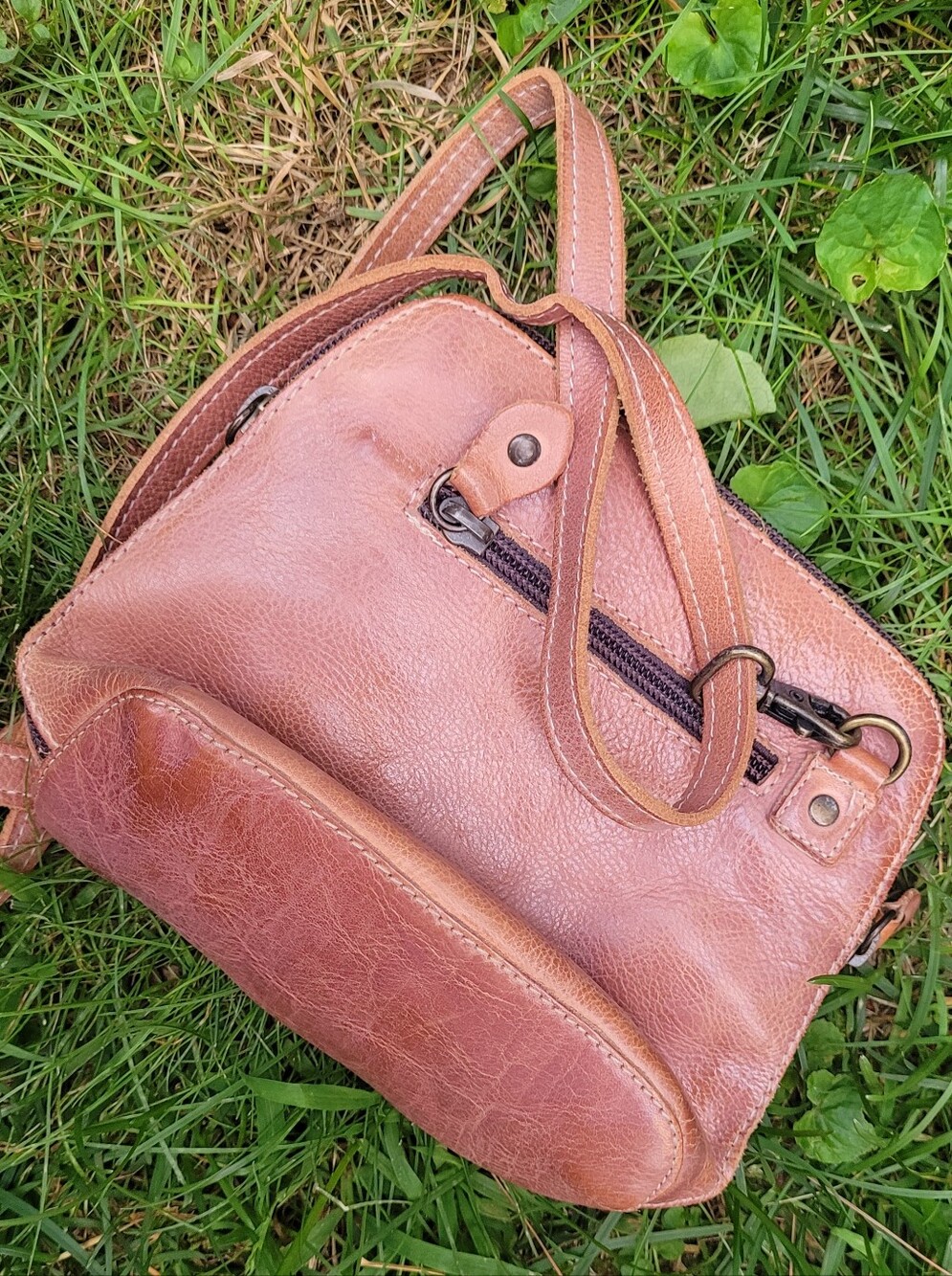 Bed Stu Leather Bag Venture Tan Rustic Mason - Picture 3 of 12